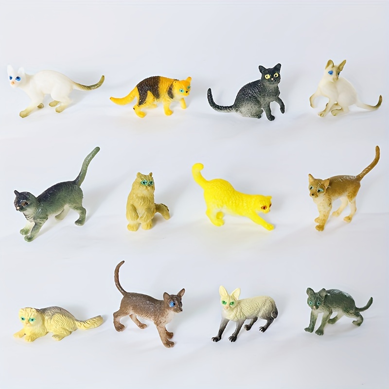 Tiny Kitten Figurine Soft Plastic Cat for Fairy Garden, Diorama, Terrarium,  or Dollhouse Realistic Miniature Toy Pet -  Canada