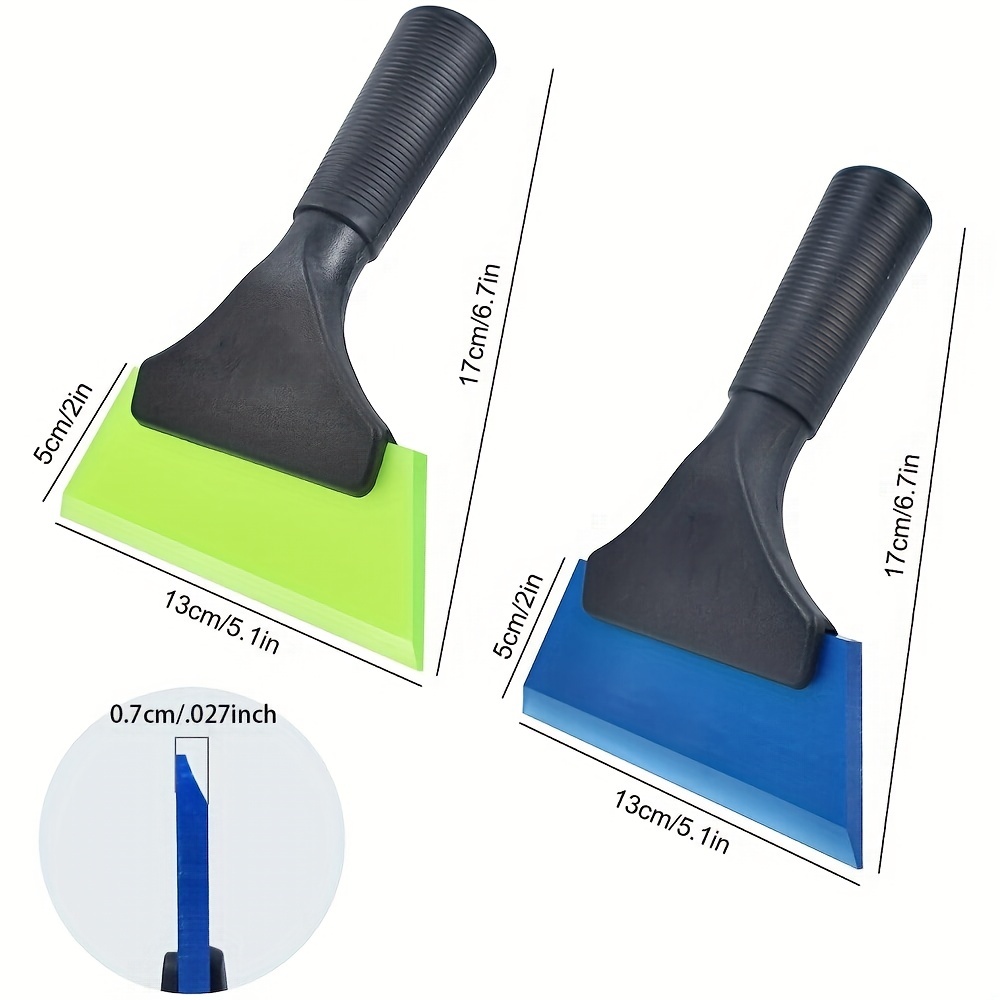 amousa Small Squeegee With 5 Inch Rubber Mini Wiper Window Tinting Tools  For Mirror Glass Window Cleaner With Non-Slip Handle 