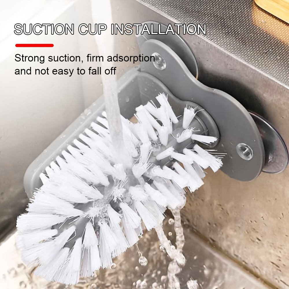 1pc 2 In 1 Cleaning Brush Cup Scrubber Suction Wall Lazy - Temu