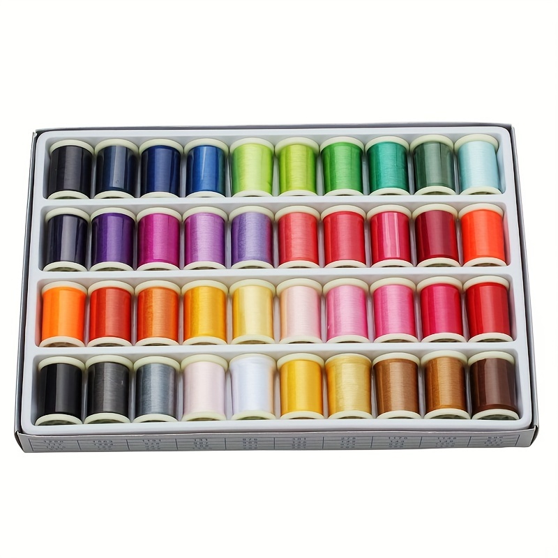  40 Spools Polyester Embroidery Machine Thread : Arts, Crafts &  Sewing
