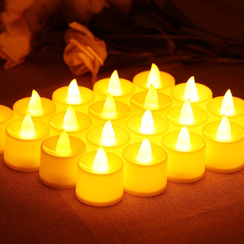 6pcs/24pcs Tea Light A Batteria Candela A Led Luminosa A - Temu Italy