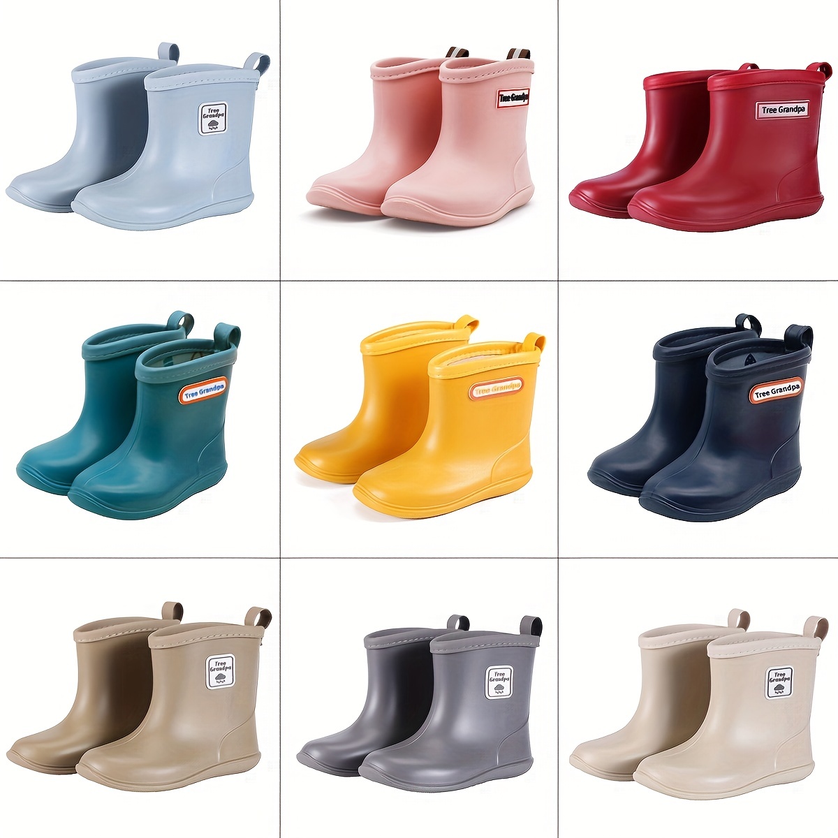 Zapatos de agua de goma de PVC para niños, botas de lluvia clásicas para  niños, botas de lluvia impermeables, botas de nieve para bebés, para niñas