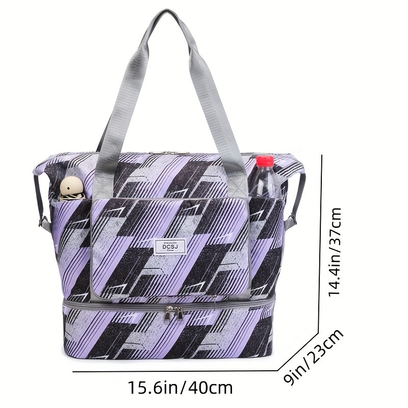 Large Capacity Travel Luggage Bag Niche Pattern Zipper Storage