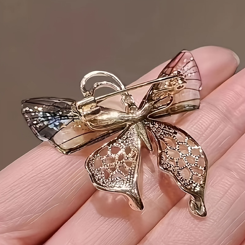 Exquisite Luxury Lady Crystal Butterlfy Badges Decoration Shiny