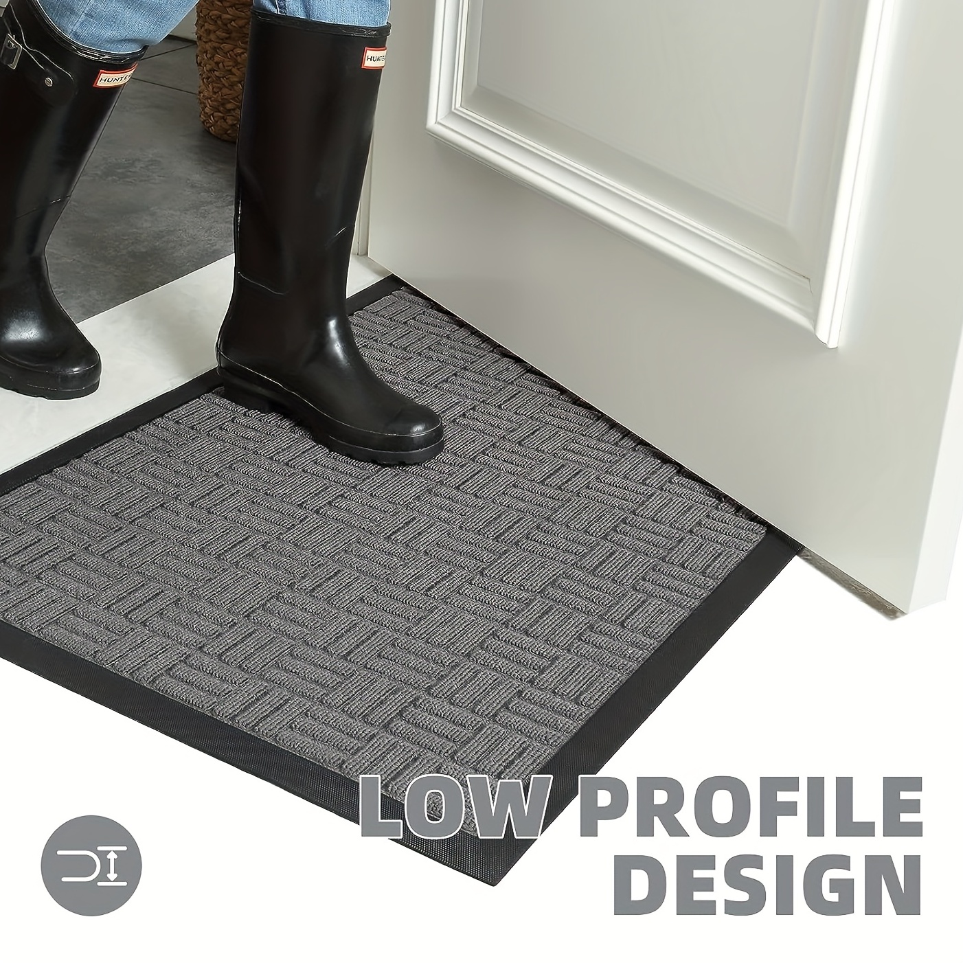 dexi 1 DEXI Door Mat Front Indoor Outdoor Doormat,Small Heavy Duty Rubber  Outside Floor Rug for Entryway Patio Patio Waterproof Low-Pro