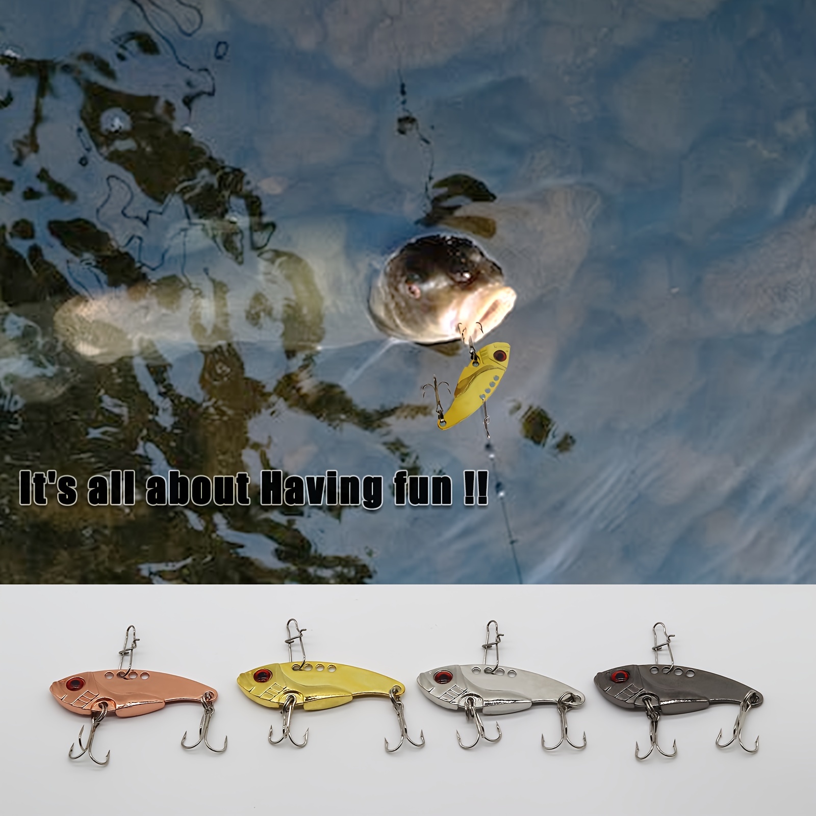 High quality Blade Baits Sharp Hooks Effective Fishing Ideal - Temu New  Zealand