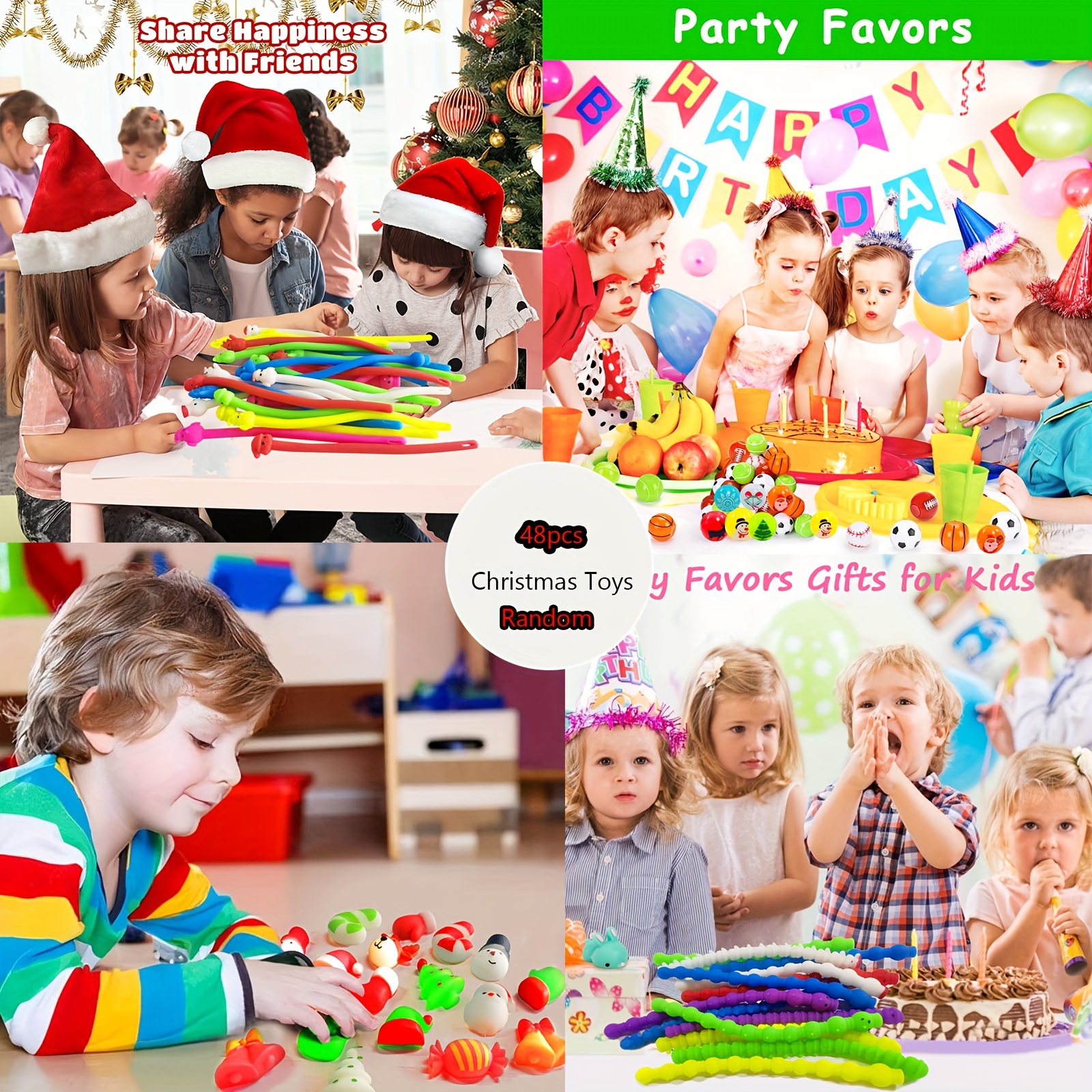  Juguetes de recuerdo de fiesta para niños de 4 a 8 años,  paquete surtido de fiesta para regalo de cumpleaños, rellenos de  calcetines, caja del tesoro, recompensas de aula escolar, rellenos