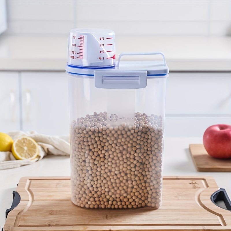 Food Pail Plastic Storage Tank with Measuring Cup Container