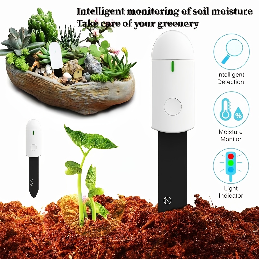 Tester Di Sensore Di Suolo Monitor Per Acqua Delle Piante, Misuratore Di  Umidità Del Suolo Per Piante E Sensore Igrometro Per Giardino, Prato,  Fattoria, Interno Ed Esterno Senza Necessità Di Batteria