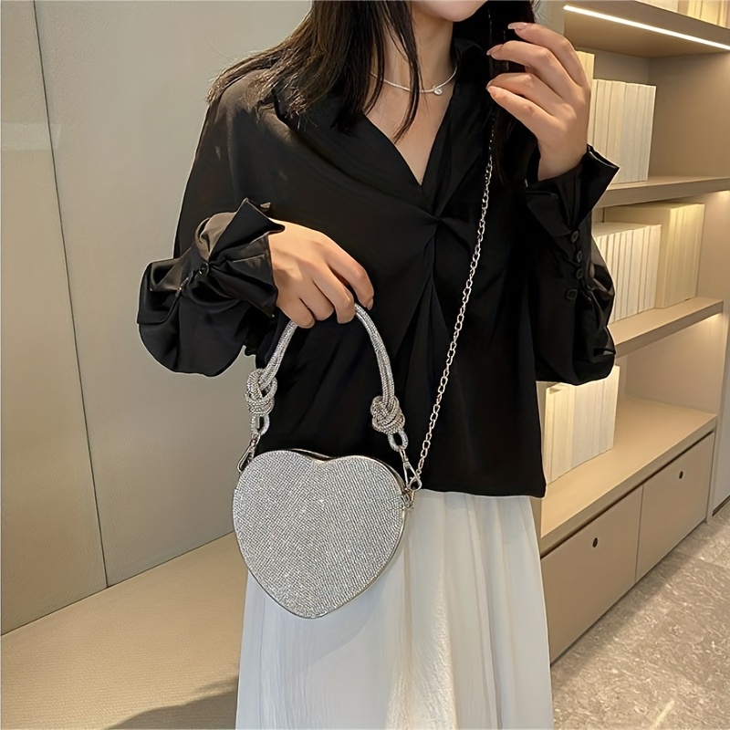 Mini Rhinestone Bucket Bag, Glitter Crossbody Bag, Women's Evening Handbag  & Shoulder Purse For Wedding Party Prom - Temu