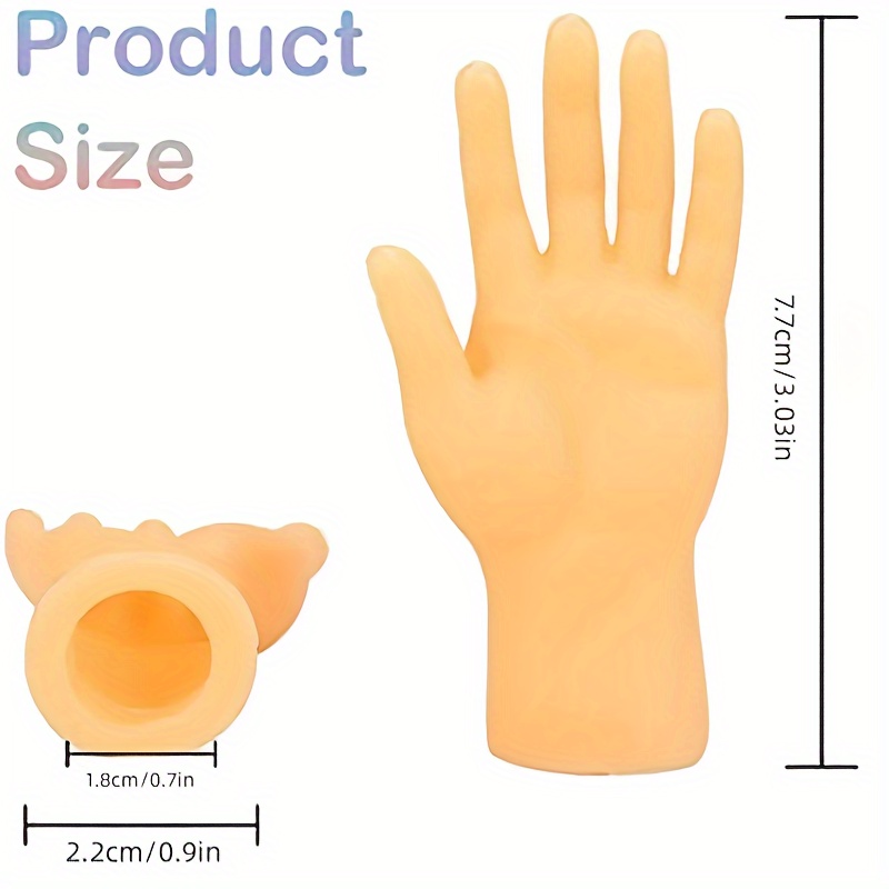 Simulation little hands funny mini hands foot finger sleeve silicone hand  puppet novel prank finger toys