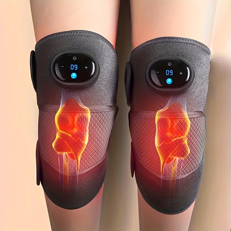 Relax And Rejuvenate With This 3-in-1 Heated Knee Massager Brace Wrap -  Vibrating Heat Pad For Knee, Elbow, And Shoulder Pain Relief!