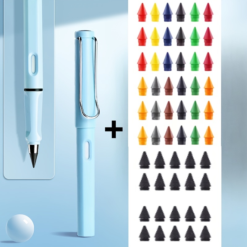 

1 Pencil+36 Color Heads+20 Blackheads, The New 2023 Macaron Or Classic Colors Combination Eternity Pencil, 0.5mm Pencil & -perfect For Drawing, Painting