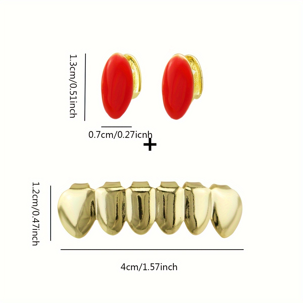 3 Uds Hip hop Dientes Cruzados Grillz Dientes Superiores - Temu Chile