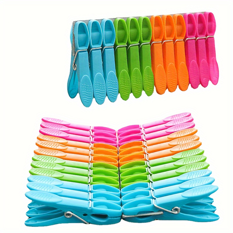 Rukaus (24 Pack)Colorful Plastic Clothespins, Heavy Duty Laundry Clothes Pins Clips with Springs, Air-Drying Clothing Pin Set, Men's, Size: One Size