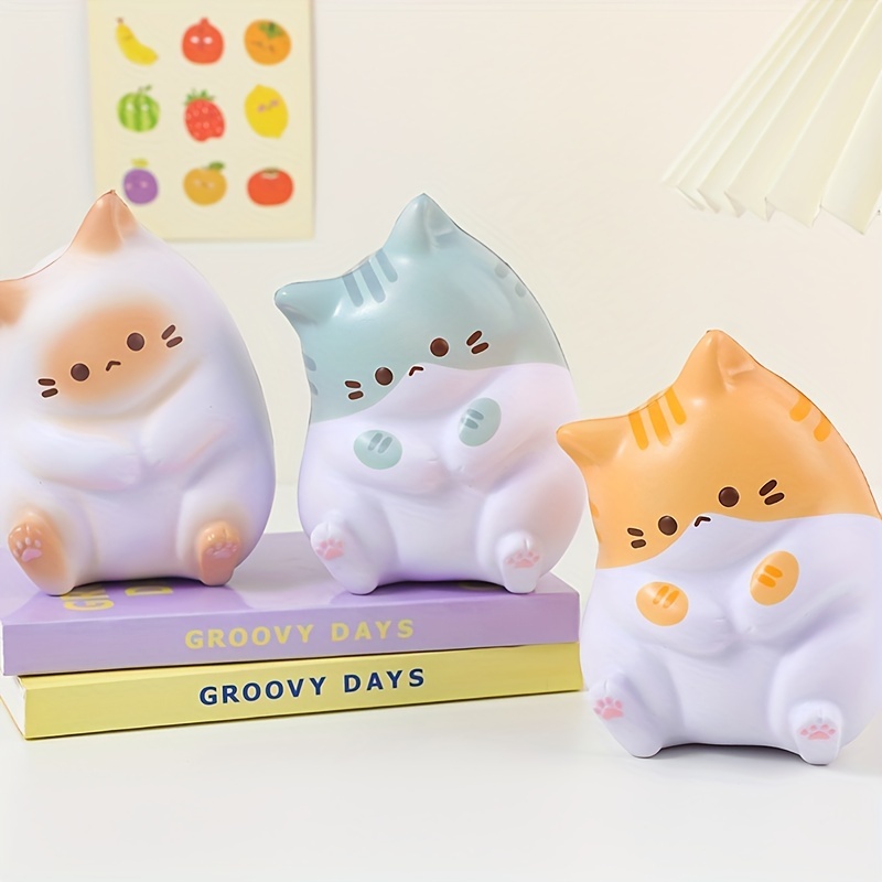 3 PCS Crème Glacée Chat Mignon Doux Squeeze Jouet Parfumé Cadeau