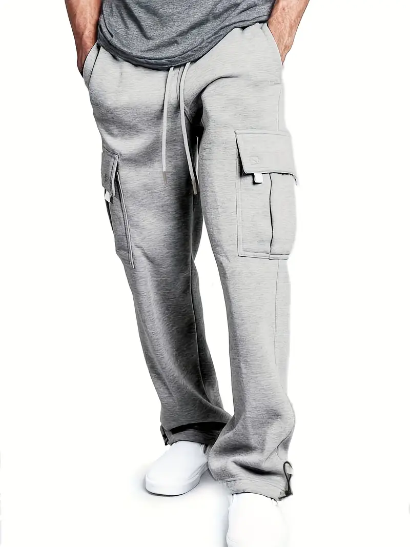 Men's Cargo Pants, Lightweight Drawstring Loose Fit Workout Sweatpants ...
