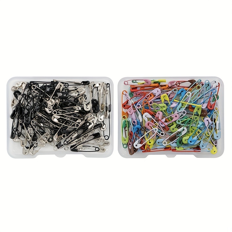 120Pcs Safety Pins Colored Safety Pins Metal Safety Pins with Storage Box  Small Safety Pins for