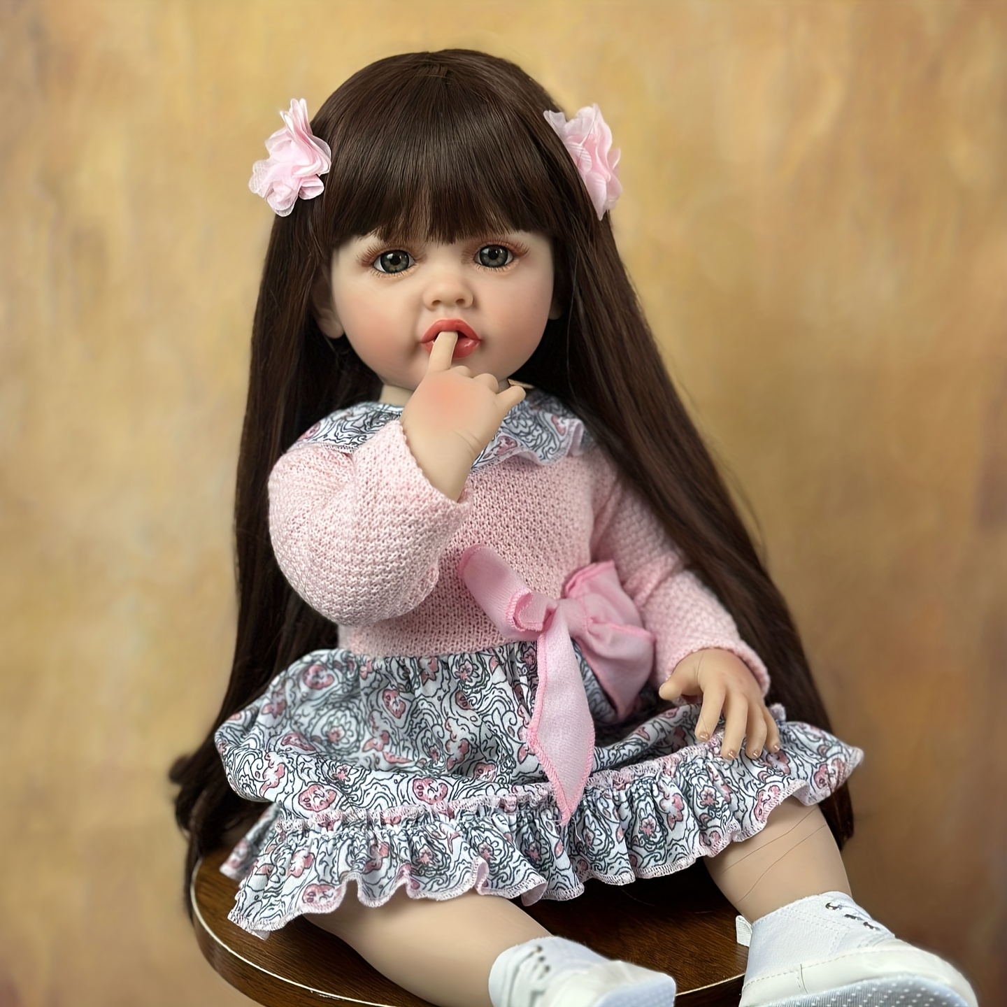 Compra online de Npk 55cm bebê reborn realista, recém-nascido, silicone,  vinil, renascimento, boneca artesanal, presente, bonecas reborn