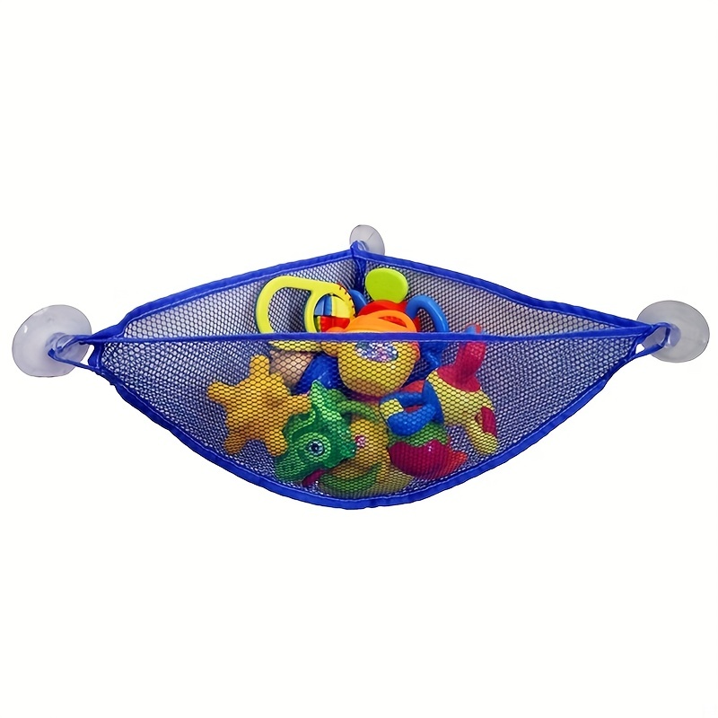 Red de juguetes de baño de 18 x 16 pulgadas, soporte para juguetes de baño  para niños, bolsa de malla para juguetes de baño, organizador de