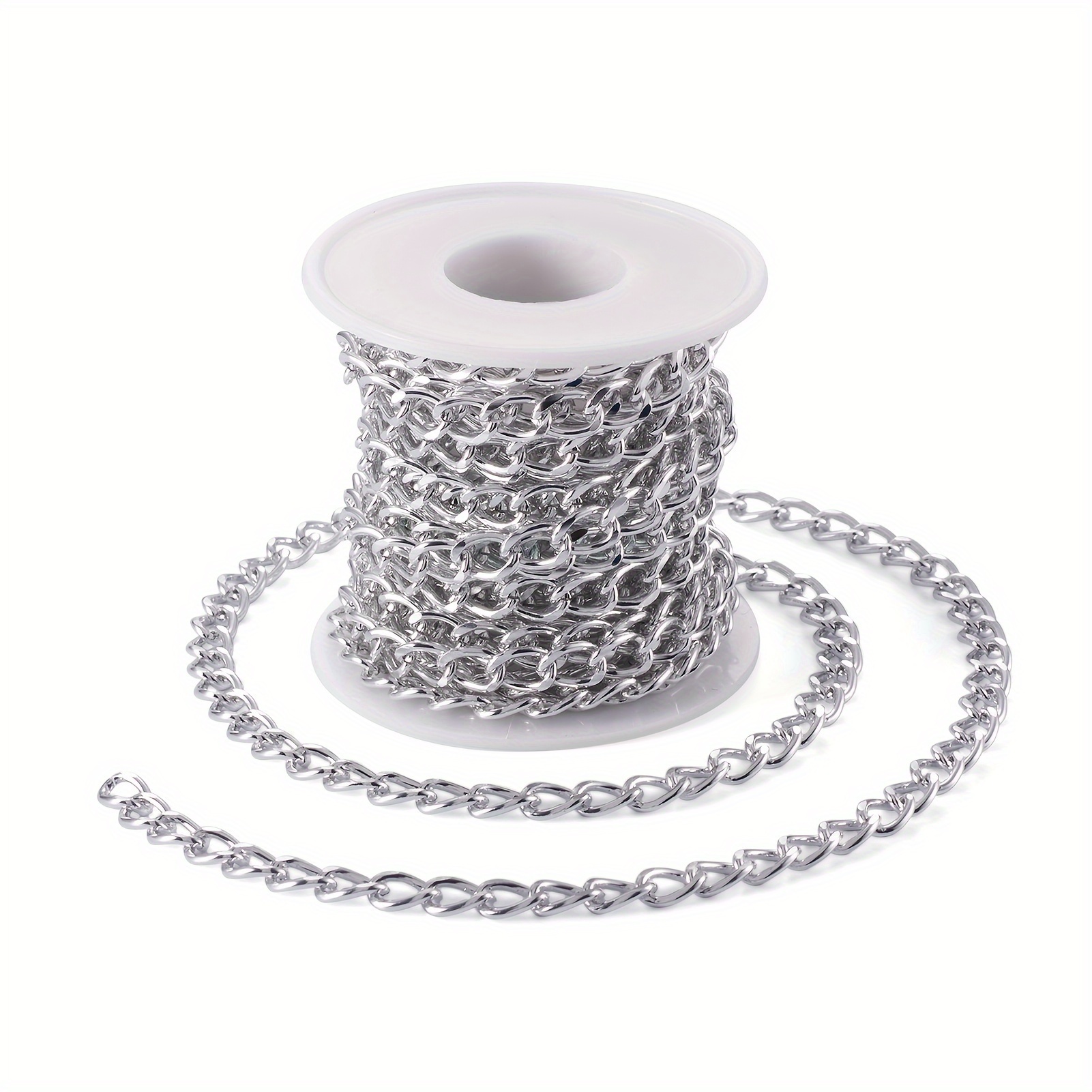 30 Feet/Roll Iron Cable Chain Twisted Necklaces Width 2mm for Jewelry  Making Chain Gold and of 2 Rolls 