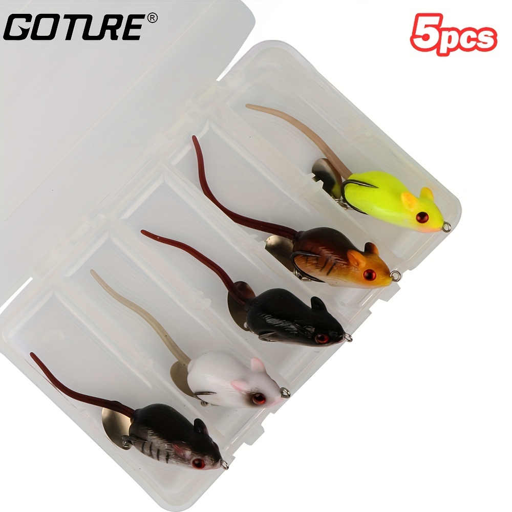 Artificial bait mouse 11cm with tail 11gr dark gray striped