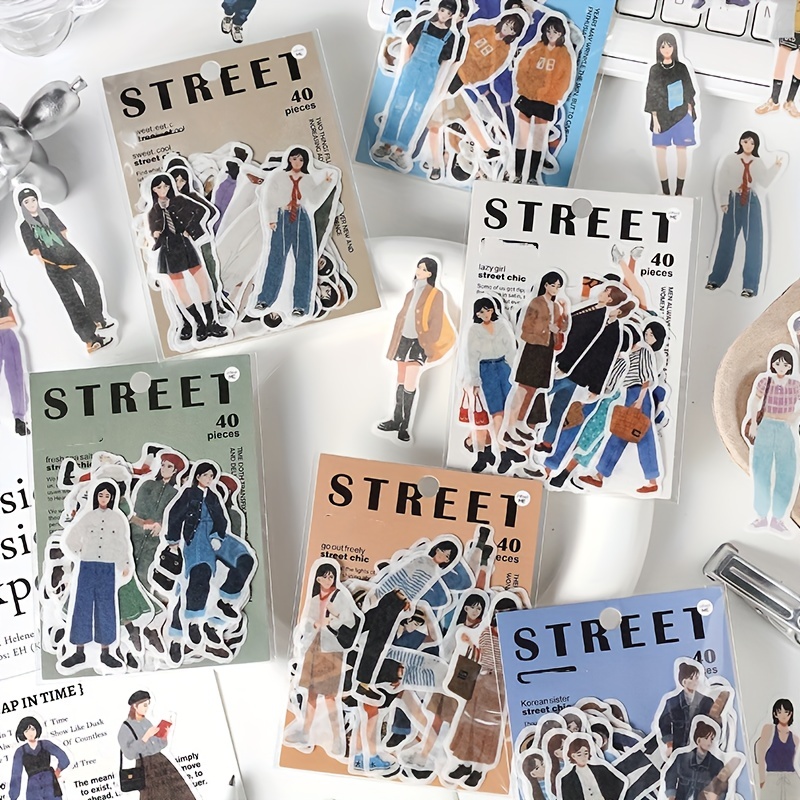 Street Fashion Women Series Decorative Stickers Scrapbooking - Temu