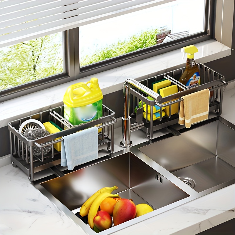 Kitchen Sink Sponge Or Rag Storage Metal Organizer Household - Temu