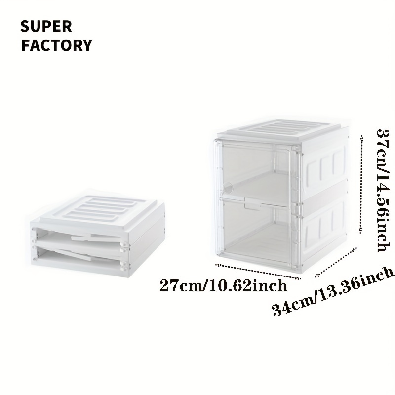 1pc Foldable Shoe Box, Transparent Shoes Storage Box, Large Capacity  Integrated Shoe Cabinet, Free Installation Floor Mount Shoe Rack, Home  Storage 