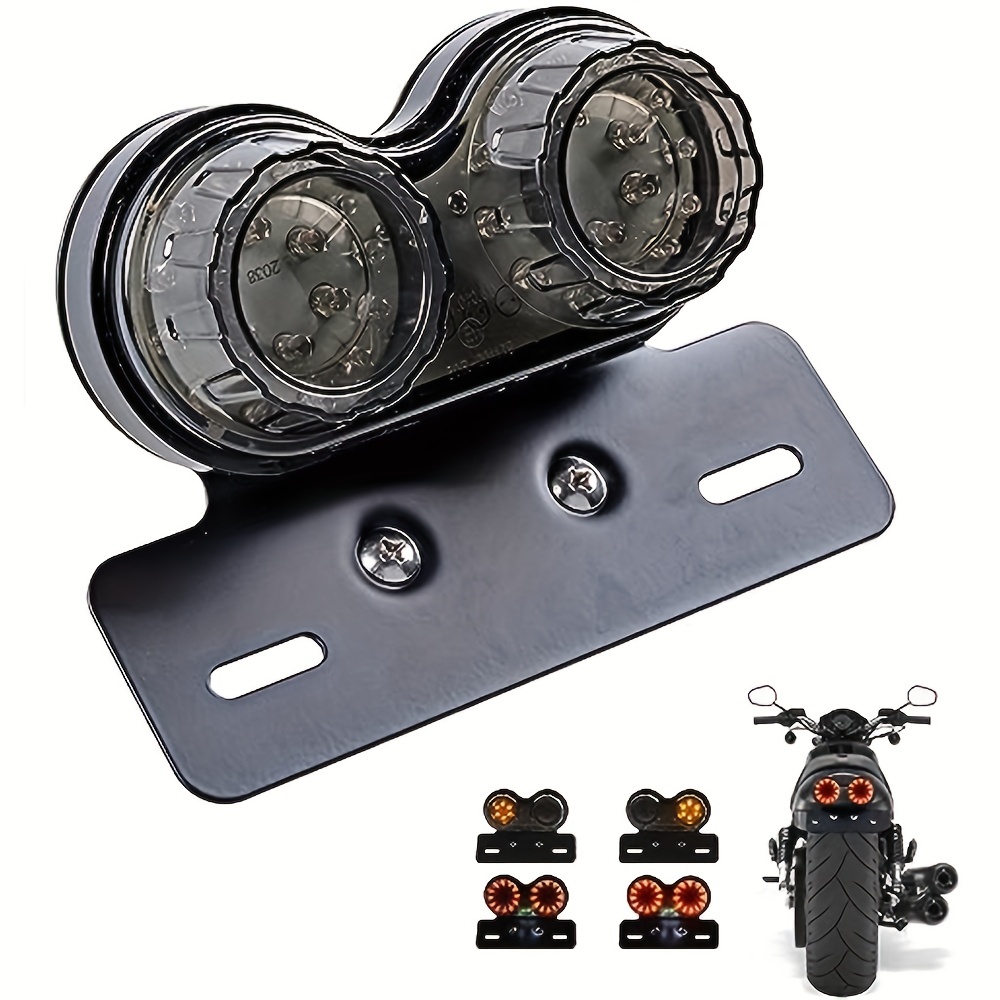 Paquete de 2 luces intermitentes de motocicleta – Luz indicadora  intermitente delantera trasera ámbar de repuesto para Honda C70 CT70 CT90  XL100 CB350