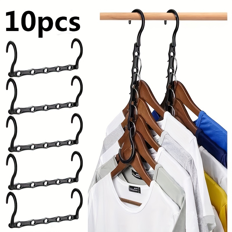 Closet Organizers and Storage,10 Pack Sturdy Hangers for Closet Organizer,  Dorm Room Essentials, Closet Storage, Magic Space Saving Hanger for