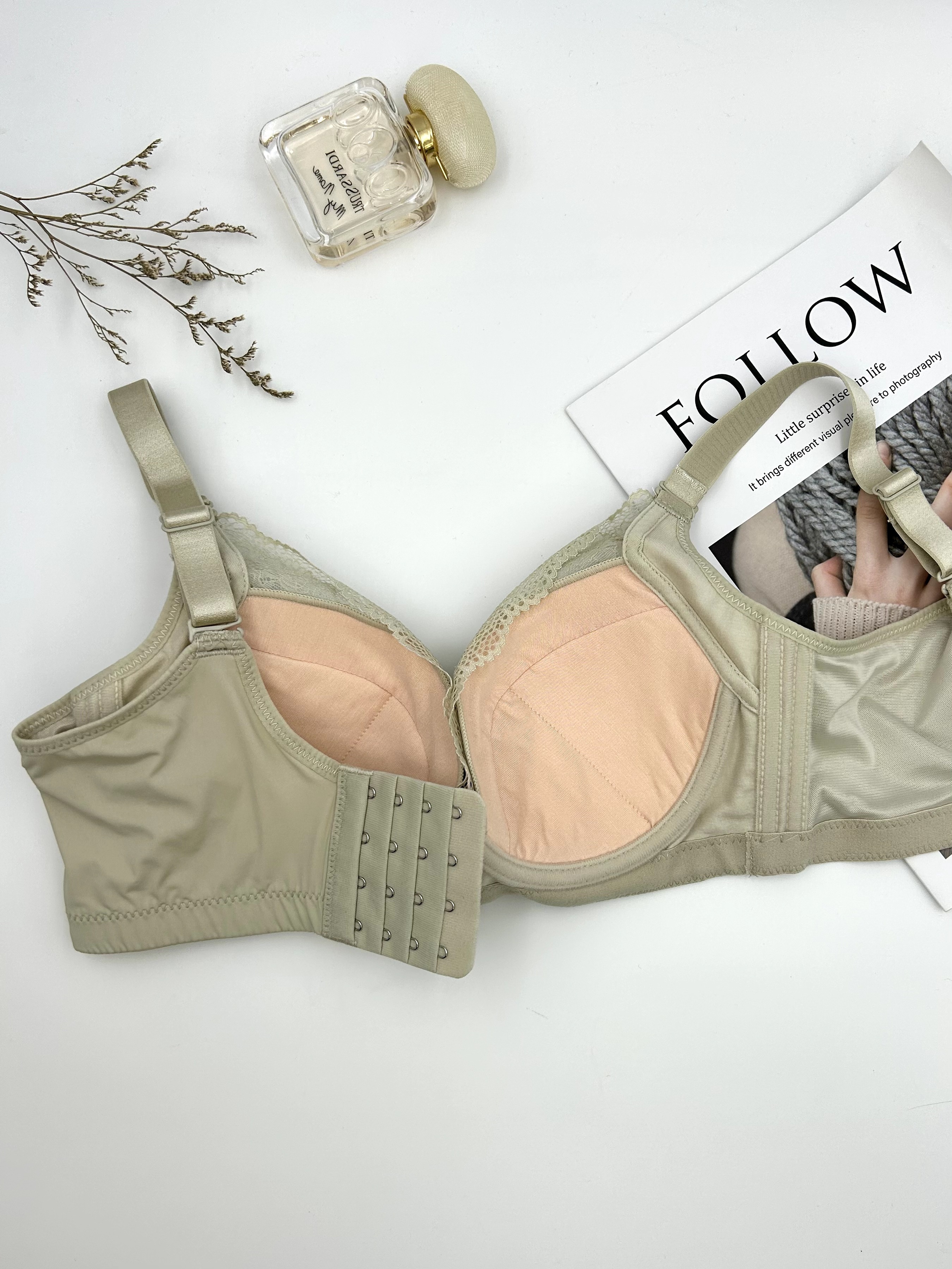 Contrast Lace Push Up Bra, Comfy & Breathable Intimates Bra, Women's  Lingerie & Underwear