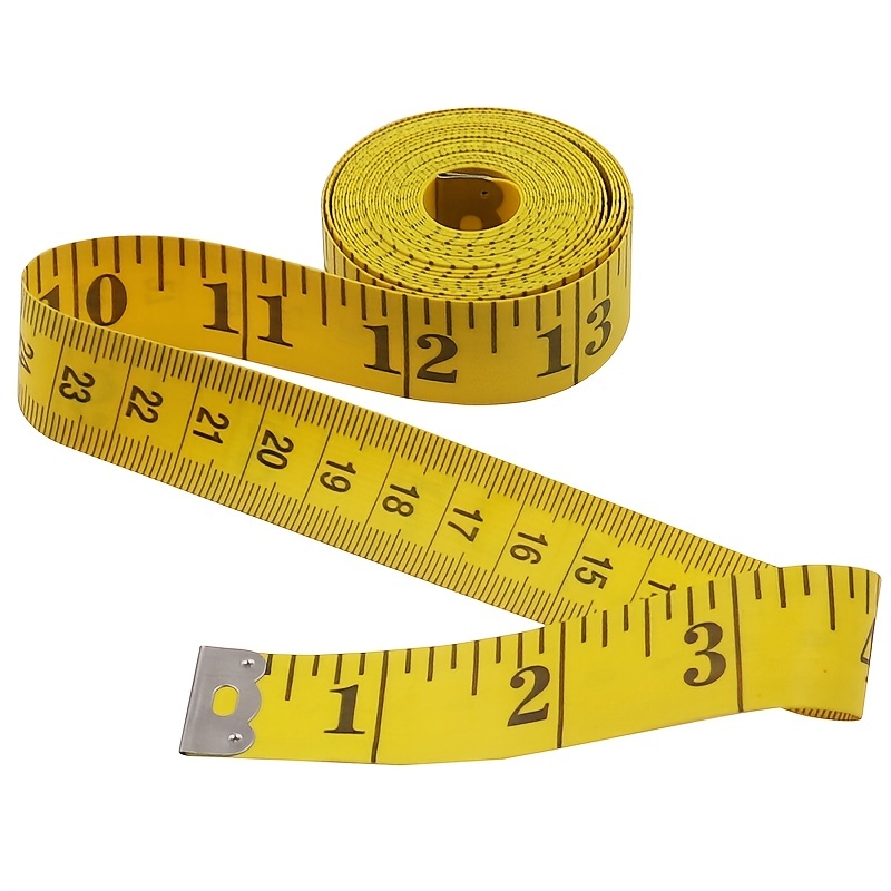 1pc 3m/120in Pvc Fiber Tape Measure Sewing Measuring Tape Soft Portable  Ruler For Tailor Yellow