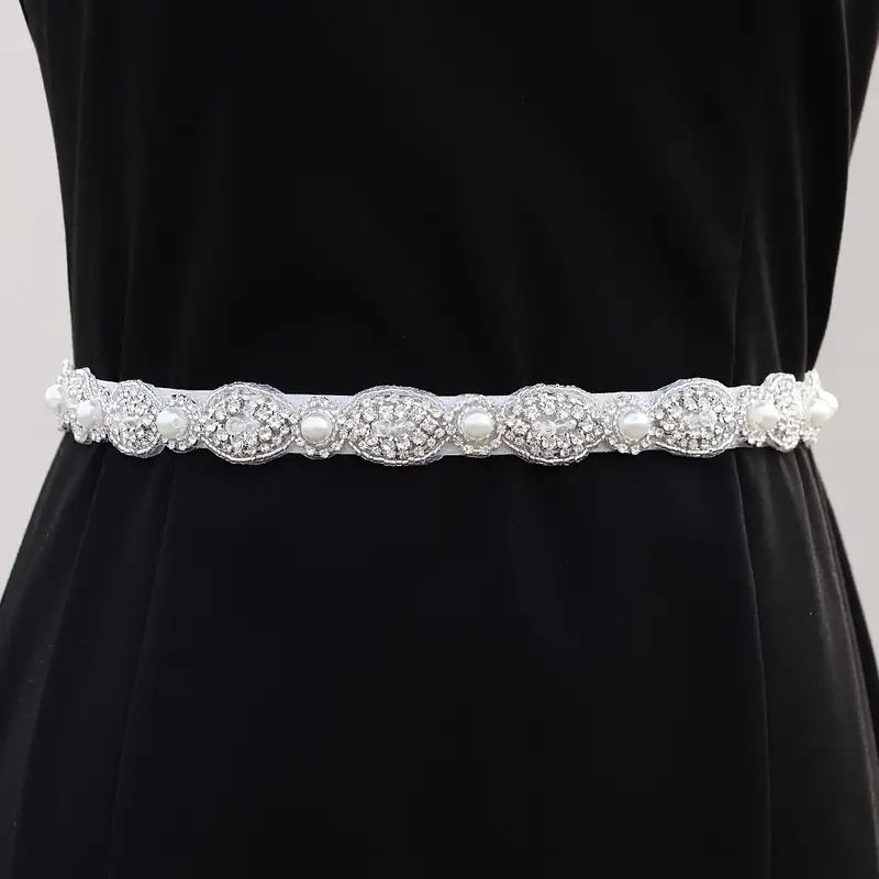 Crystal Wedding Belt for Bride Dress,Handmade Wedding Sash Rhinestone Bridal Belt Sashes for Women Dress,Temu