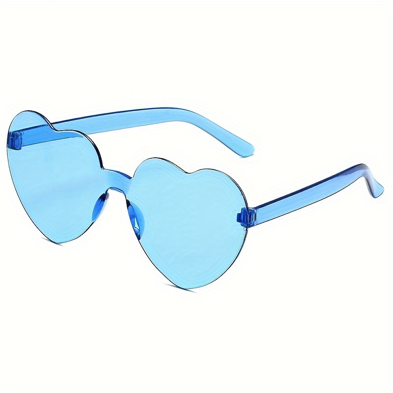 Peach Heart Sunglasses Love Sunglasses Frameless Heart - Temu