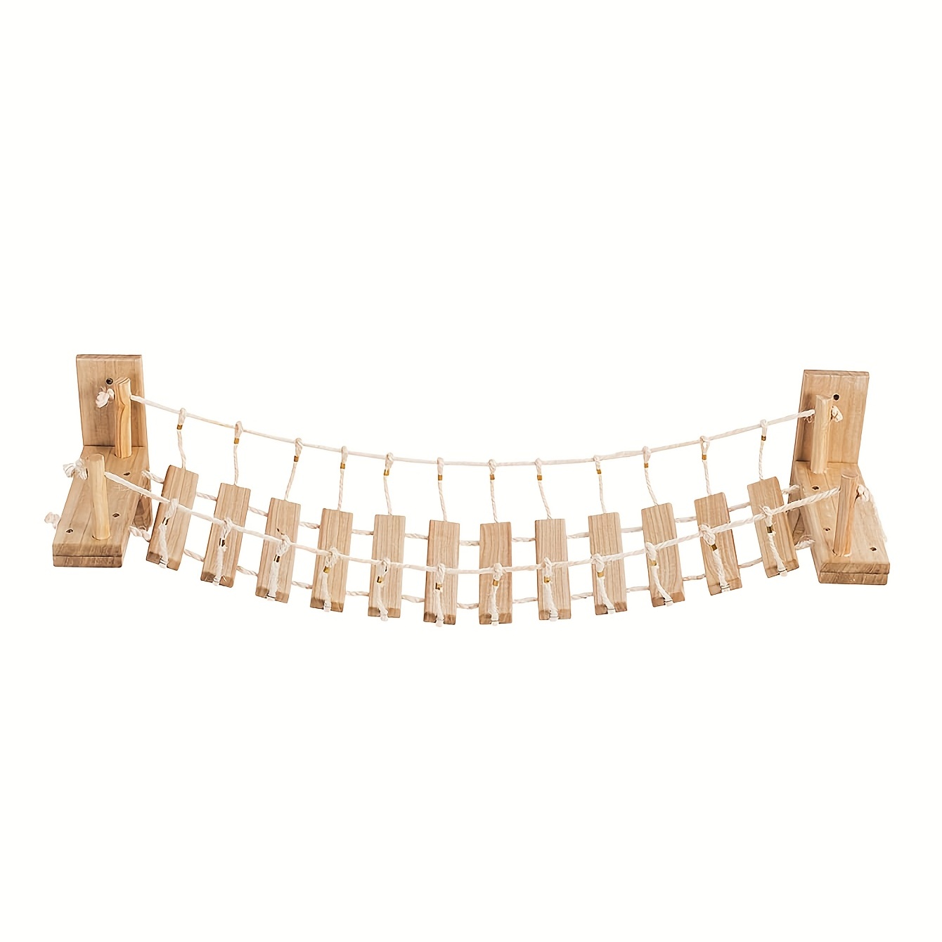 solid wood with sisal cat suspension bridge cat tree sisal rope toys for cats