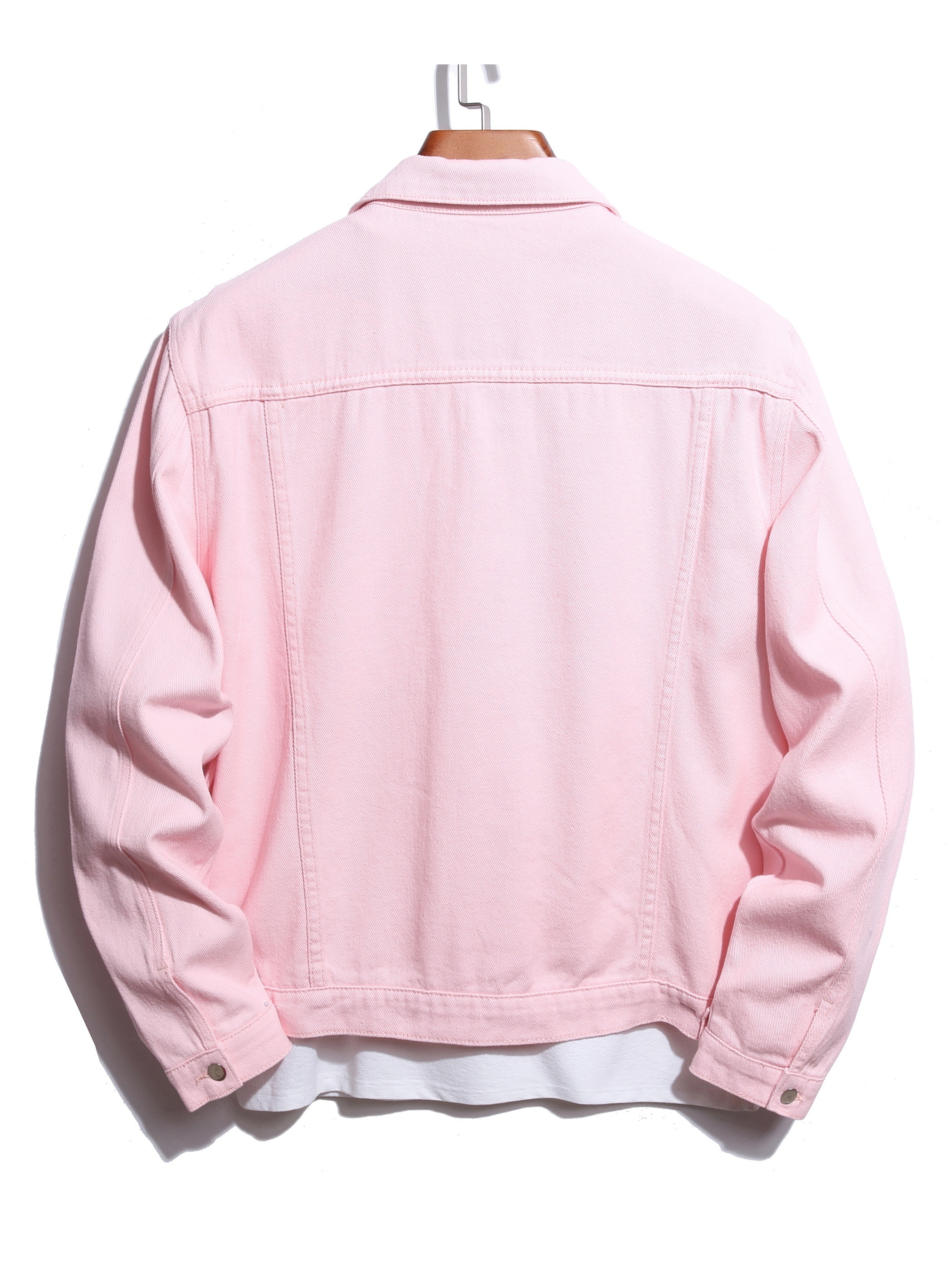 Men Pink Denim Jacket