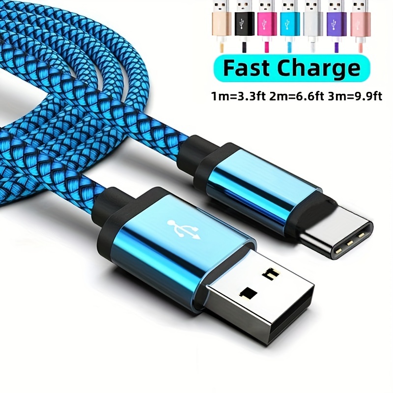

Nylon Usb Type C Cable Fast Charging Data Cord For Vivo Oppo Redmi And More Usb C Smartphones Charger Cable