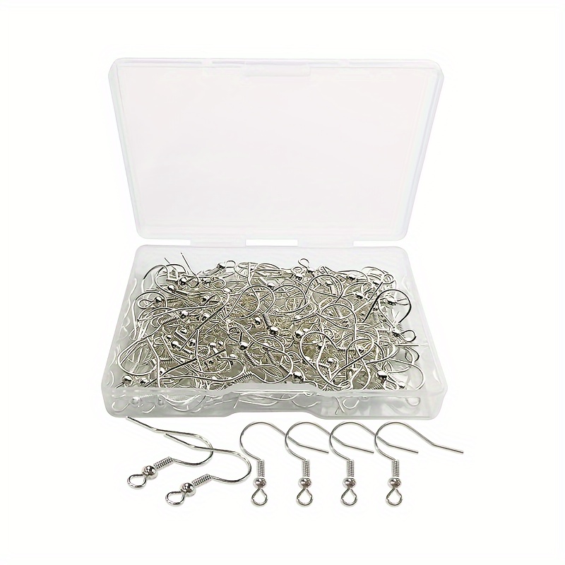 120pcs Earring Hooks with Ball and Coil, Hypo Allergenic Plated Gold Ear  Wires with Transparent Storage Box, for DIY Jewelry Making