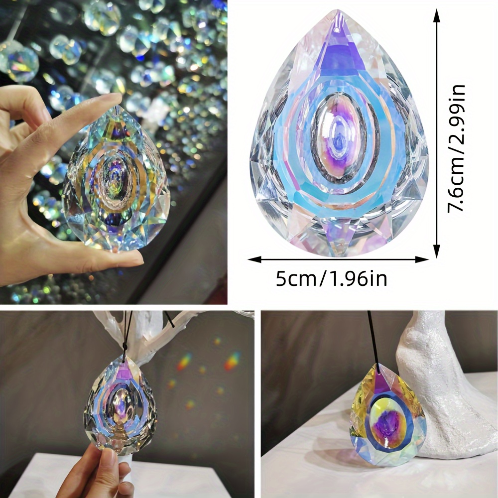 Feng Shui Suspension Boule de Cristal Sphère Prisme Arc-en-ciel