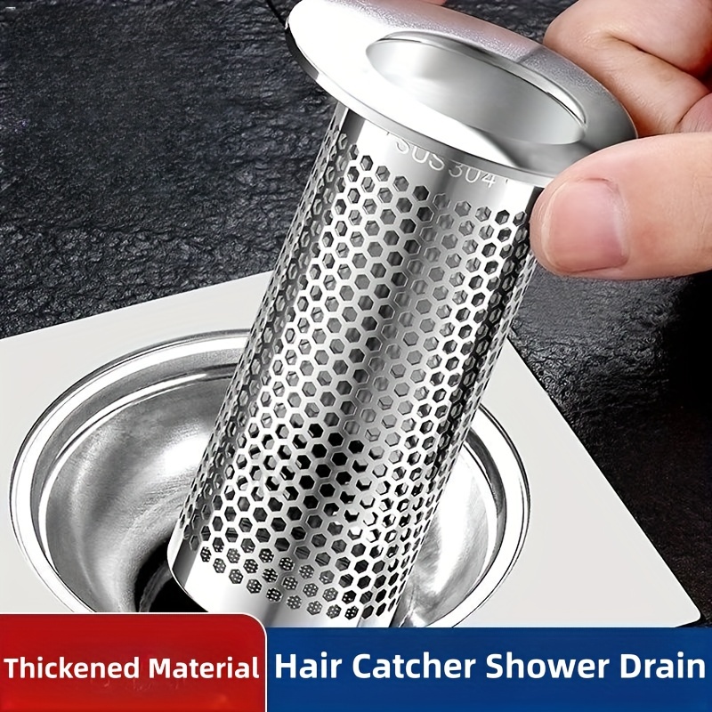 Stainless Steel Floor Drain Filter Shower Drain Cover Hair - Temu