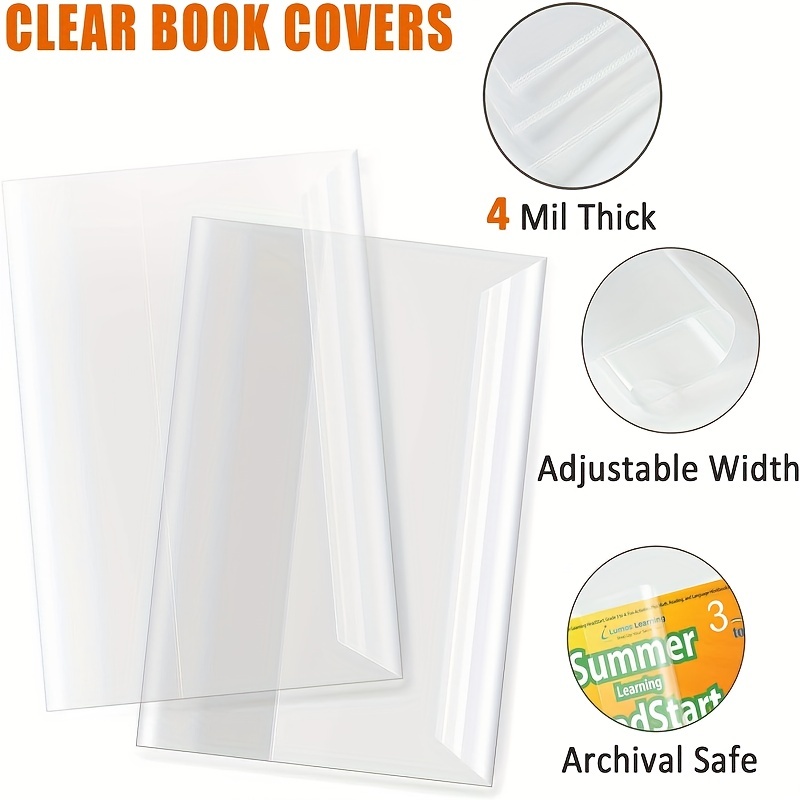 16K Waterproof Clear Textbook Cover, 5, 38 X 27 X 0 2cm, Note Book