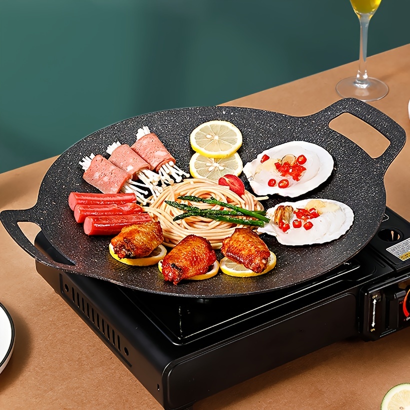 Versatile Cast Iron Grill And Roasting Pan For Indoor And Outdoor