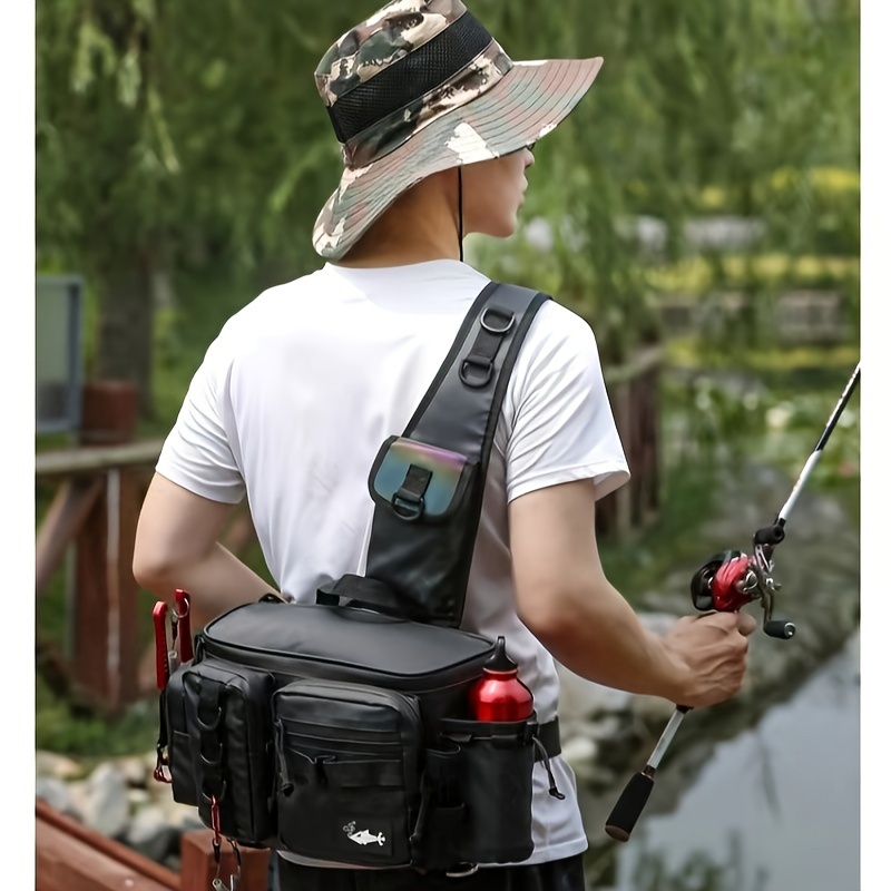 Fishing Tackle Bag Fly Fishing Bag Sling Pack Portable - Temu