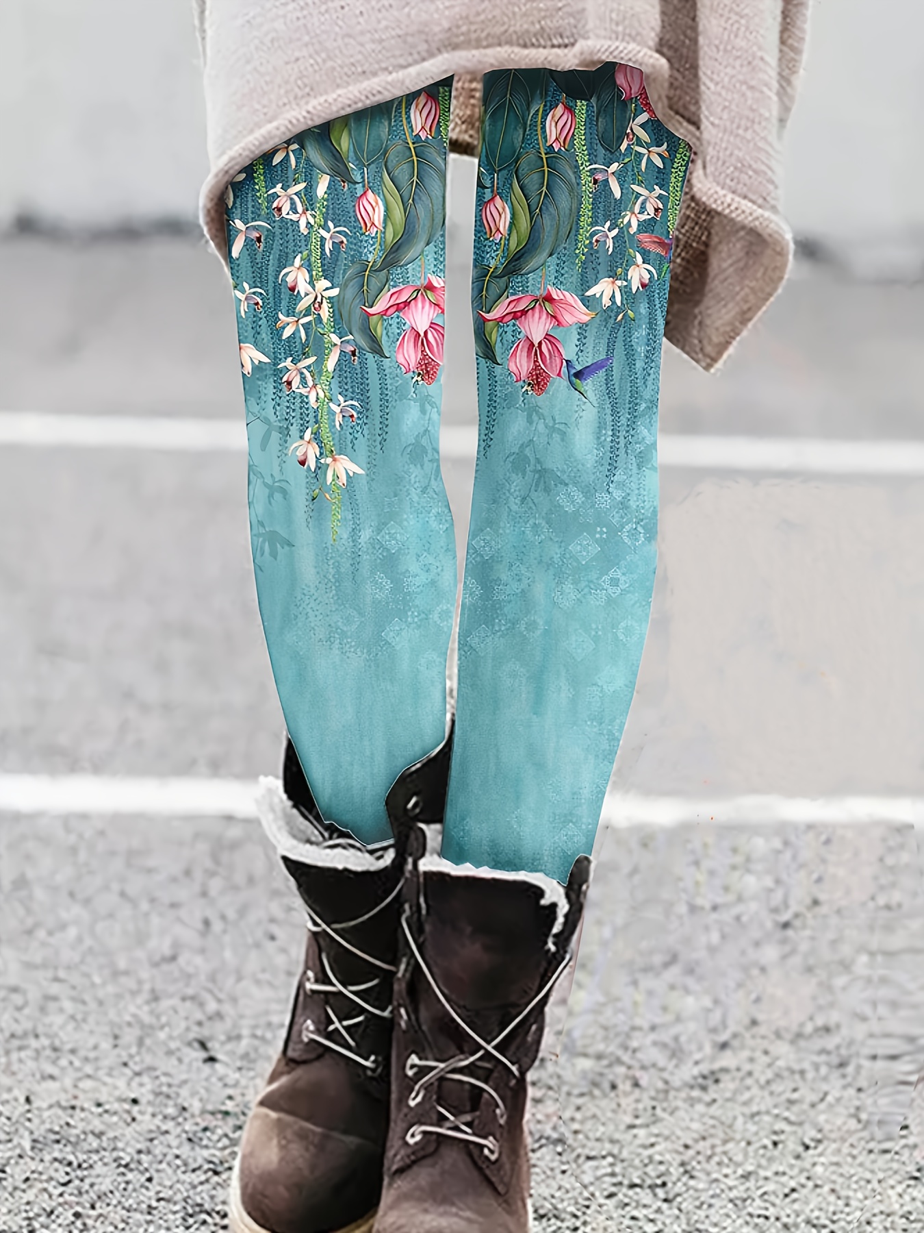 Floral Leggings - Temu
