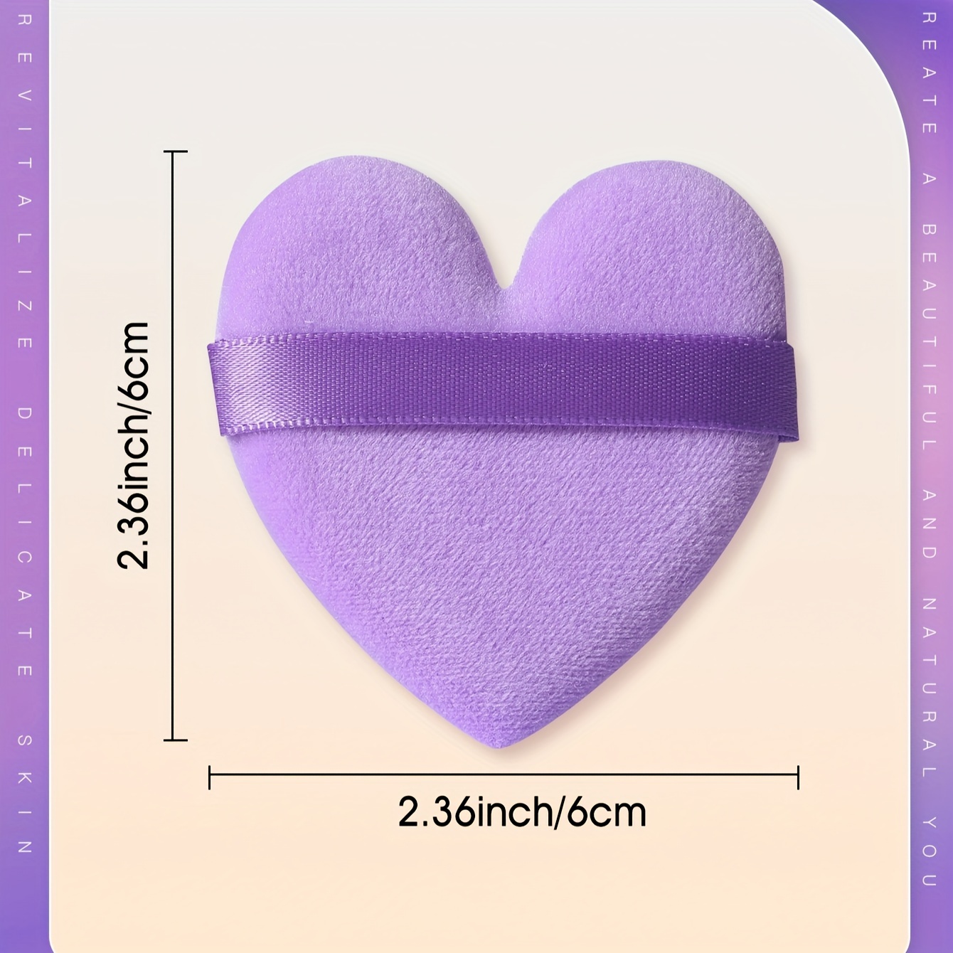 Heart Shape Makeup Powder Puff For Loose Powder Mineral - Temu