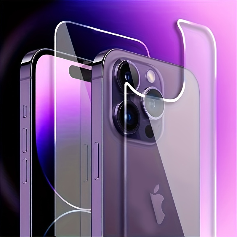 【Paquete de 2】Protector de pantalla de película de hidrogel compatible con  iPhone 13 Pro Max / iPhone 14 Plus (6.7 pulgadas), alta sensibilidad, fácil