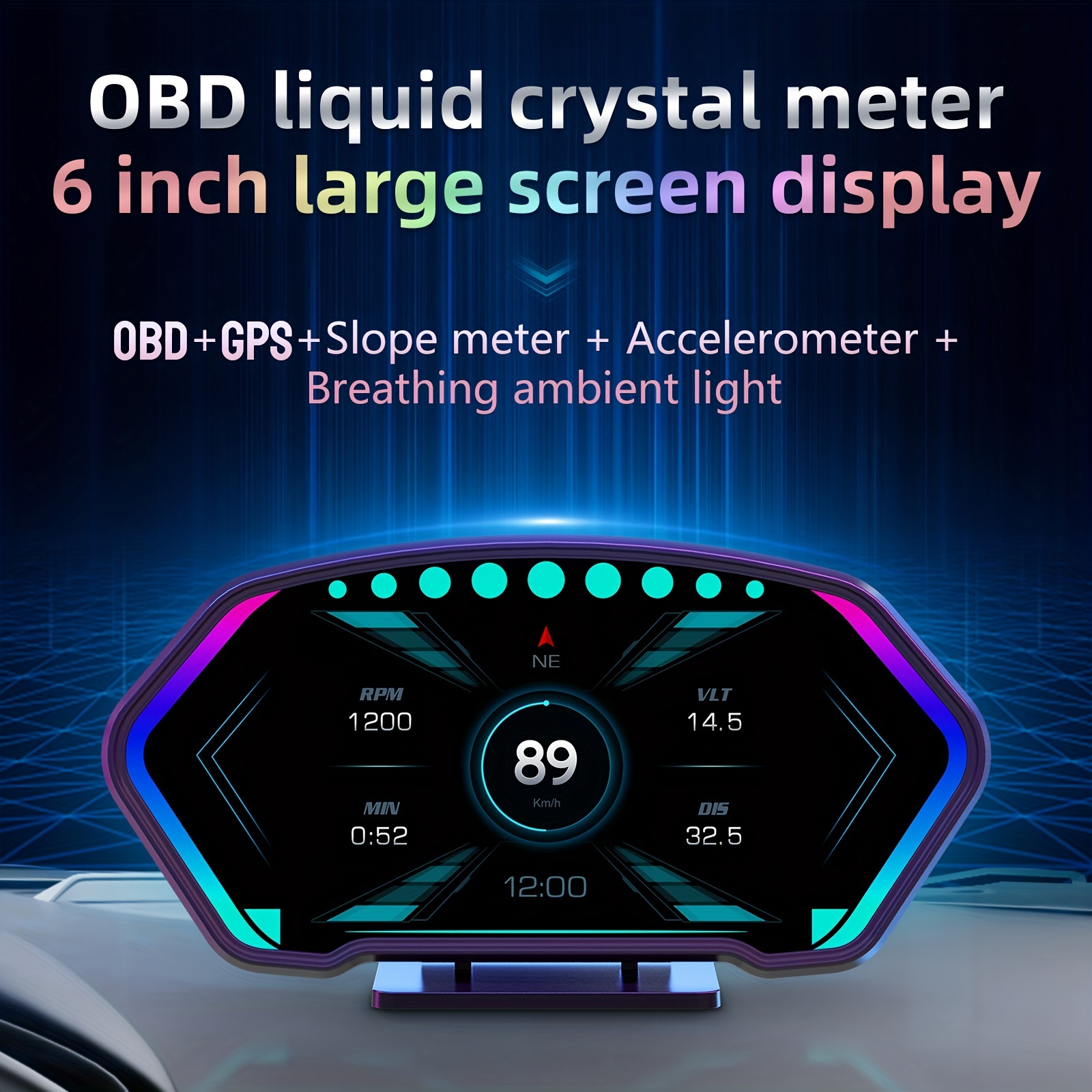 Head Up Display For Cars Obd2 Interface Plug play Digital - Temu