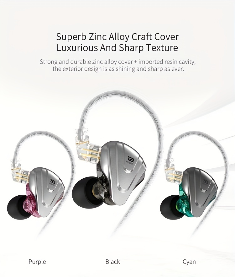 Kz Zsx 1dd 5ba Hybrid Drivers Hifi Bass Earbuds In ear Temu