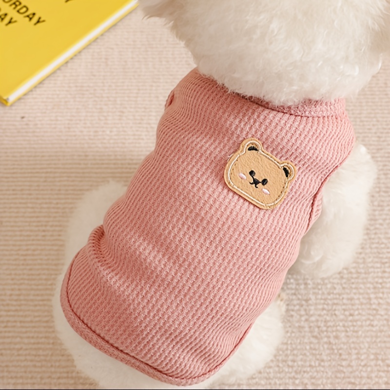 1pc Adorable Bear Pattern T Shirt Small Medium Dogs Cats Cute Comfortable  Pet Clothes No Leash Included, Find Great Deals